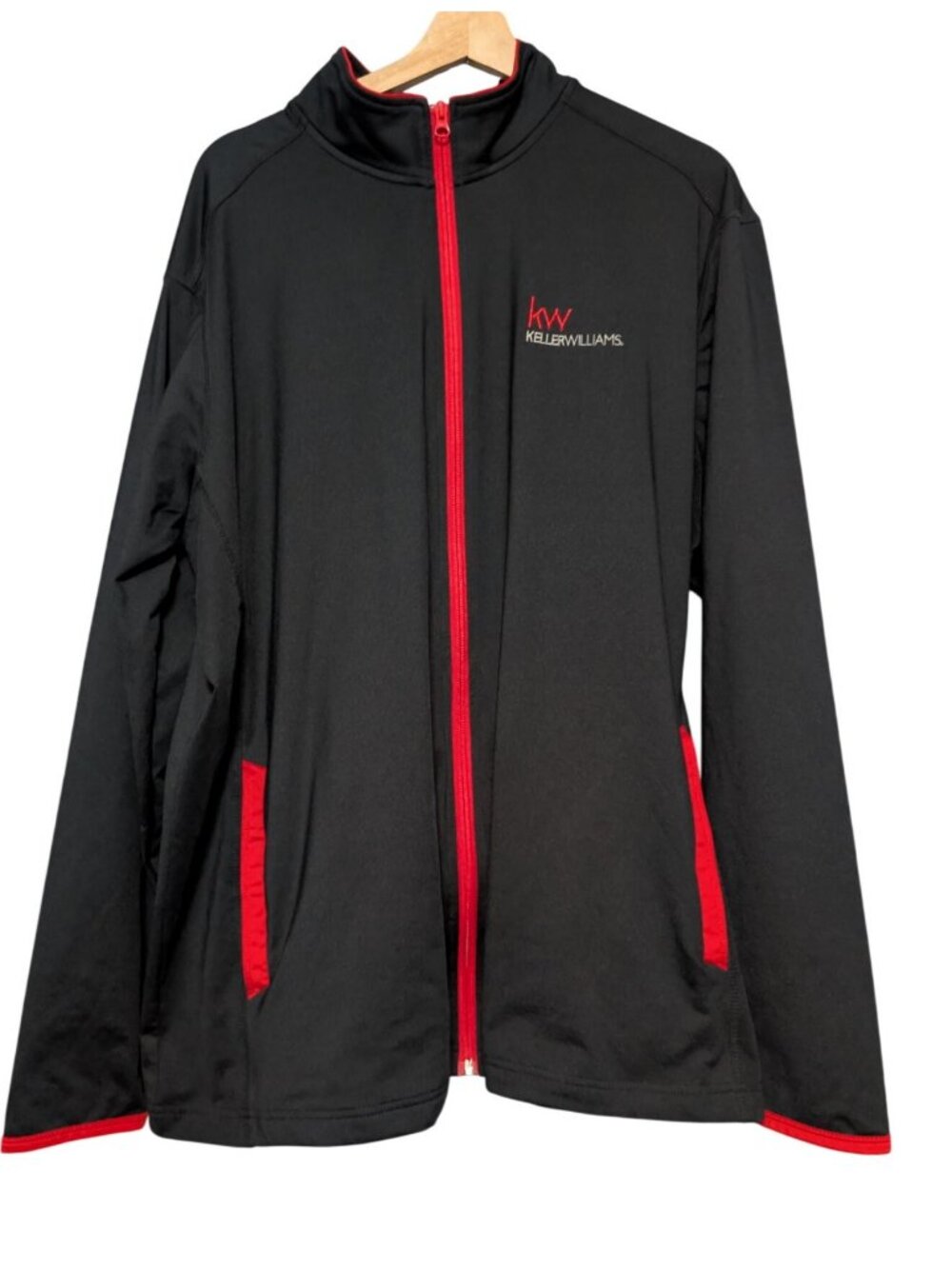 Sport-Tek Keller Williams Mens Full Zip Jacket 3XL Black Red Trim Real Estate